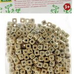 Holz Buchstabenwürfelperlen 300-tlg.