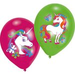 Ballons Unicorn farblich sortiert