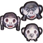 Applikation emoji 3 Affen auf Folie