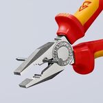 Kombizange L.180mm Mehrkomp.-Hüllen verchr.VDE m.Öse KNIPEX