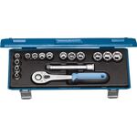Steckschlüsselsatz 30 JMU-10 16-tlg.3/8 Zoll SW 6-19mm Z.32 6KT GEDORE