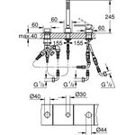 Grohe 3-Loch-Wannenkombination PLUS o Auslauf chr