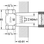 Grohe UP-Ventil-Unterteil vormontiertes Oberteil 1/2"