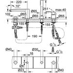 Grohe 4L-EH-Wannenkombi EUROSTYLE C chr