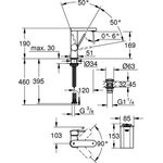 Grohe Einhand-Waschtischbatterie PLUS 1/2Zoll M-Size Digital-Display chr
