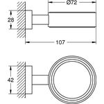 Grohe Halter ESSENTIALS CUBE ha graph gebü