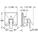 GROHE EH-Wannenbatterie Allure Brilliant FMS supersteel