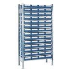 Steckregal H2000xB1000xT300mm Anbauregal 14 Stahlböden 56 x 2