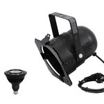 EUROLITE Set PAR-38 Spot sw + PAR-38 230V COB 18W E-27 LED 1800-3000k dim2warm