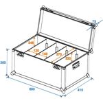 ROADINGER Flightcase 4x PRO Slim Größe L