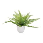 EUROPALMS Farnbusch im Dekotopf, Kunstpflanze, 26 Blätter, 27cm