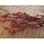 EUROPALMS Beerenzweig glitzer rot 85cm 3x