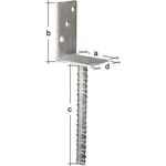 L-Pfostenträger ETA-10/0210 80x100x200x60mm TZN GAH