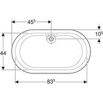 Geberit Badewanne BAMBINI 910x515x257mm, oval weiß