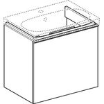 Geberit Waschtischunterschrank ACANTO 595x535x416mm La m sw Front Glas schwarz