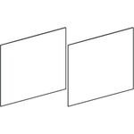 KG Auszugfront Set, Schwarz, Acanto zu WTU 120 Art.-Nr.: 500.613.16.1