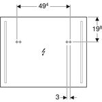 Geberit Lichtspiegel OPTION Beleuchtung beidseitig 800x650x36mm