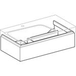 Geberit Waschtischunterschrank XENO² 880x220x462mm Siphonaus li La strukturie