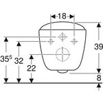 Geberit Wand-Tiefspül-WC CITTERIO Rimfree, geschlossene Form weiß KT