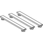 Geberit Duschwannenfuß-Set f Steinharz-Modelle 625mm Höhe 60-120mm