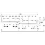 Geberit Spiel-Waschlandschaft BAMBINI 1800x415 4 Waschpl o HL tiefes Be re we