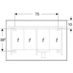 Geberit Lichtspiegel OPTION PLUS SQUARE Bel dir u ind Alu eloxiert 1050x700x35mm