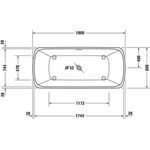 Duravit Whirlwanne QATEGO 180x80 m 2 RS Air-System weiß matt