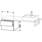 Duravit Konsolenunterschrank L-CUBE 400x320x547mm weiß supermatt