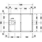 Duravit Fußgestell für Duschwanne Tempano 1200x900mm
