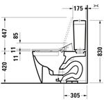 Duravit Dusch-WC-Sitz SensoWash Slim 365x540mm weiß