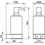 Keuco Schaumseifenspender PLAN Opalglas m Halter und Pumpe ES