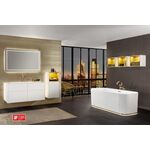 V&B Seitenschrank FINION 418x936x270mm Ans L Regal go ma glos. wh