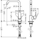 Einhebel-Spültischmischer 260 FOCUS DN 15 chrom