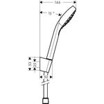 HG Brauseset CROMA SELECT E 1jet Isiflex Brauseschlauch 1250mm weiß/chrom