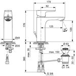 IDS Waschtischarmatur CONNECT AIR Grande chrom