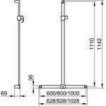 Keuco Duschhandlauf ELEGANCE mit Brausestange 1028/1142mm vc