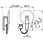 Keuco Kosmetikspiegel iLook_move d= 212mm bel Netzteil 12 V vc