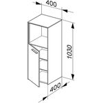 Keuco Mittelschrank ROYAL 60 400x1030x400mm Ans li cash ma