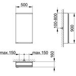 Keuco Spiegelschrank ROYAL MODULAR 2.0 Breite 500mm Höhe 900mm Tiefe 160mm