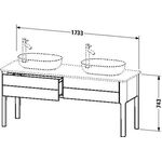 Duravit Waschtischunterbau LUV 743x1783x570mm lichtblau seidenmatt