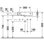 Duravit Handwaschbecken VERO AIR o ÜL m HLB 500x250mm 1 HL links weiß