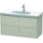 Duravit Waschtischunterbau BRIOSO Griffe chrom 563x1020x469mm taupe matt