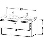 Duravit Waschtischunterbau BRIOSO Griffe Frontfarbe 563x1170x469mm we hgl