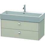 Duravit Waschtischunterbau BRIOSO Griffe chrom 442x984x459mm taupe matt