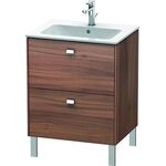 Duravit Waschtischunterbau BRIOSO Griffe chr 683x620x479mm nussbaum natur