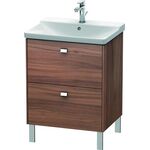 Duravit Waschtischunterbau BRIOSO Griffe chr 691x620x479mm nussbaum natur