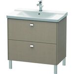 Duravit Waschtischunterbau BRIOSO Griffe chrom 691x820x479mm leinen