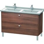 Duravit WT-Unterbau BRIOSO COMPACT Griffe chr 693x1220x469mm nussbaum natur
