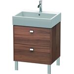Duravit Waschtischunterbau BRIOSO Griffe chr 570x584x459mm nussbaum natur