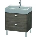 Duravit Waschtischunterbau BRIOSO Griffe chrom 570x684x459mm pine terra